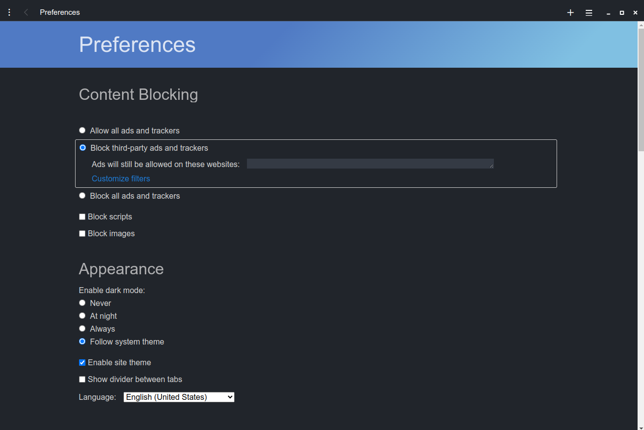 RefreshView Privacy Settings